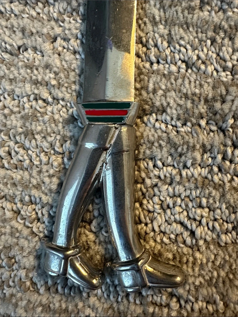Vintage Gucci Silver Letter Opener with Figural Handle
